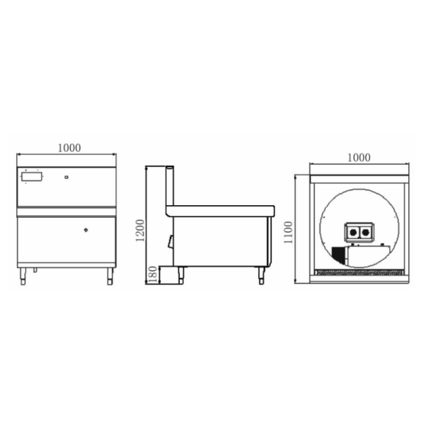 Electromagnetic large frying stove